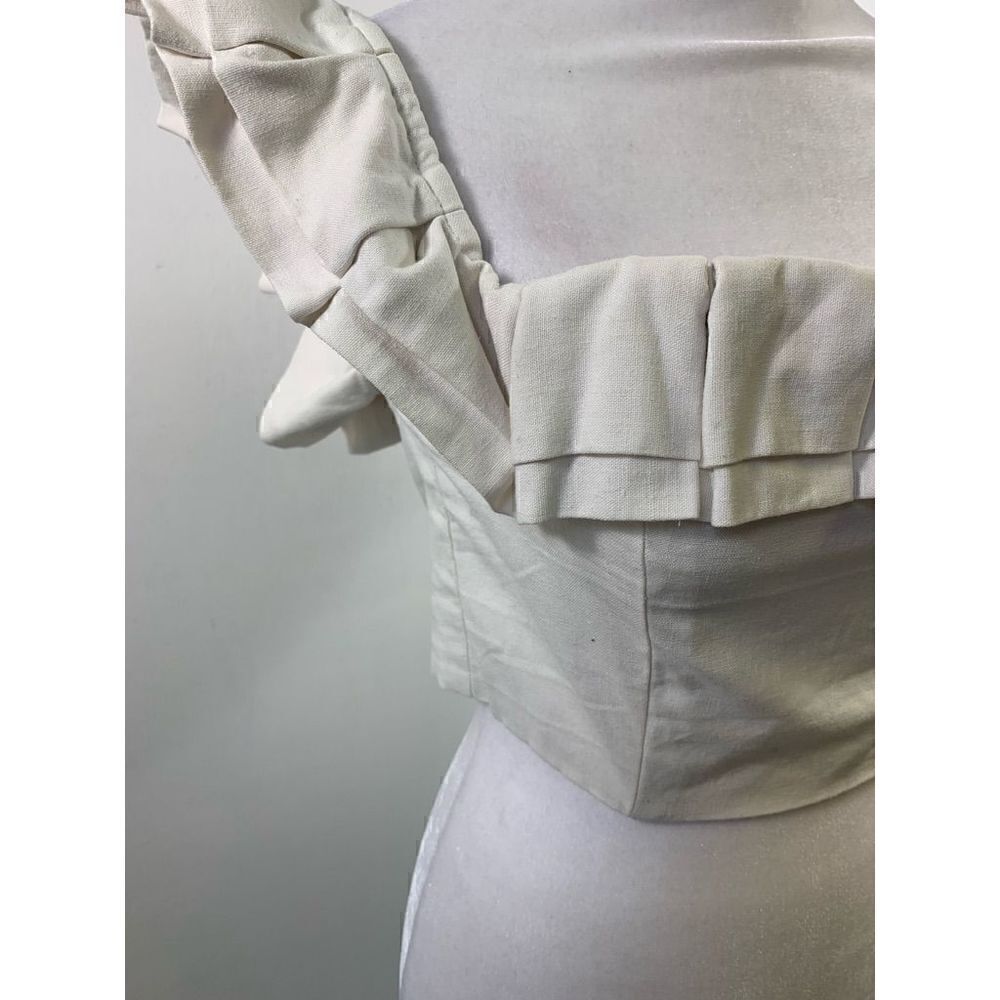 By The Way Revolve Lana Ivory Ruffled Top Size S - Picture 6 of 10